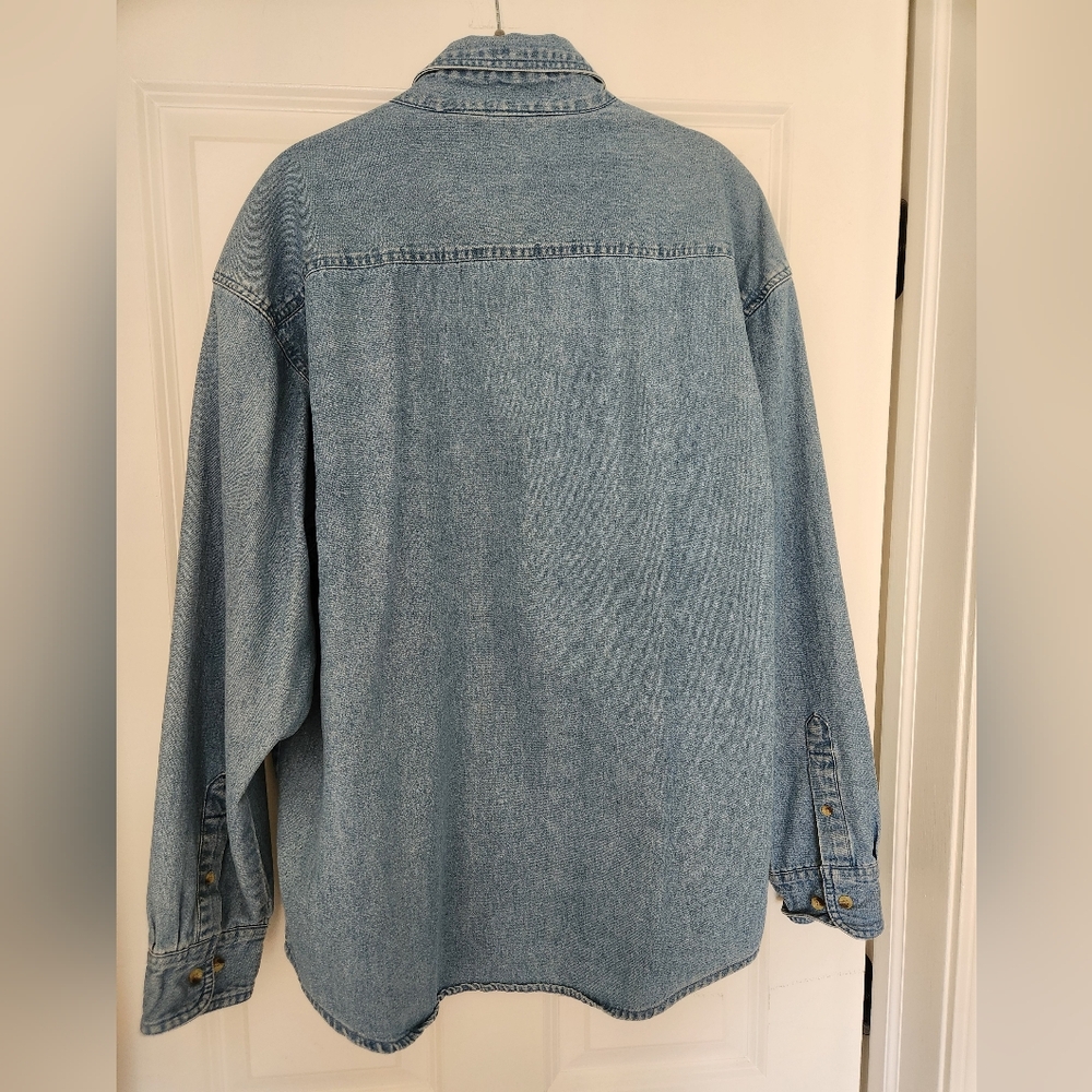 Vintage Chester Cheetah Denim Shirt, SIZE M (Unisex) - Picture 4 of 7